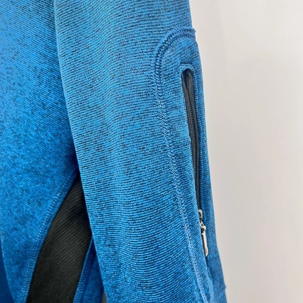 The North Face teal blue quarter zip pullover size M